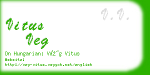vitus veg business card